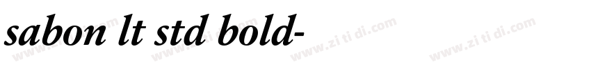 sabon lt std bold字体转换